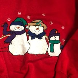 Christmas Snowman Sweatshirt Size M.
